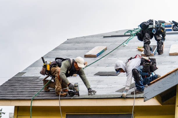 Professional Roofing technician working in Kingsbury, TX